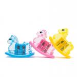 Patent Baby Kid Safe Promotion Gift Cheap  Rocking Cute Horse  Double Hole School Children Pencil Sharpener for sale