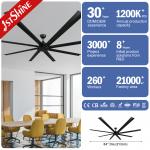 OEM Remote Control Workout Room Ceiling Fans With Light Gymnasium