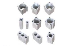 China Silvery Anodized Aluminium Industrial Profile Cylinder Shell DIN Standard supplier