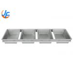 RK Bakeware Foodservice NSF Commercial 4 Straps Aluminum Loaf Bread Pans Glazed for sale