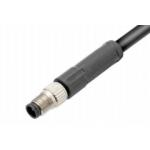 M5 Straight Male Overmolded Plug Connector 3\4pin Black 20A Solder IP67 for sale