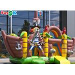 Outdoor Pirate Jump Castle Inflatable Trampoline With Slide For Children