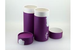 China Purple Empty Paper Can Packaging for Promotional Gift Package and Tea supplier