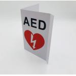 Plastic AED Wall Sign V Shape For Outdoor Smart First Aid Station for sale