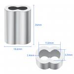 ISO Aluminum Wire Crimp Sleeves Lightweight 1/4 30pcs Practical