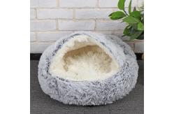 China Semi Enclosed Thickened Clamshell Dog Bed Winter Warm Pet Plush Nest supplier