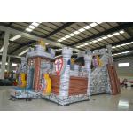 Digital Printing Inflatable Jumping Castle / Blow Up Guard Themed Fun City for sale