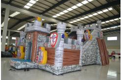 China Digital Printing Inflatable Jumping Castle / Blow Up Guard Themed Fun City supplier