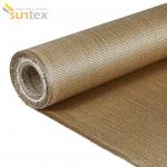 Abrasion Resistant Vermiculite Coated Fiberglass Fabric For Removable Insulation Cover for sale