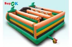 China Commercial Pumpkin Theme Halloween Inflatable Maze Obstacle Course Inflatable Games For Kids supplier