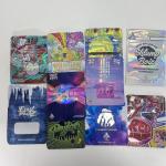 Colorful Holographic Stand Up Pouch weed Weed Packaging Bags With Zipper for sale