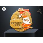 70*3MM Zinc Alloy Christmas Tree Santa Claus Stock Medals for sale