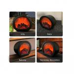 Fireplace Power Decoration LED Flame Lights Firewood Simulation Desktop