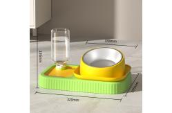 China Pet Double Automatic Feeder Bowl With Lifting Water Dispenser 1.8kg supplier