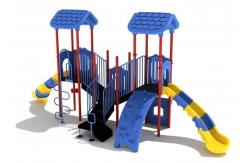China ODM LLEPE Outdoor Playground Playhouse With Tube Plastic Slides supplier