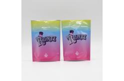 China 110 Mircon CPP Stand Up Zipper Pouch 28g Gummy Weed Cookie Gelato Leaf supplier