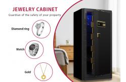 China Steel Jewelry Safe Box Biometric Fingerprint Lock Watch Winder Safe Double Rows Bolts supplier