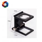 Linen Tester 15x LED Folding Magnifying Glass Scale Metal 2 Button Cells for sale