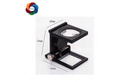 China Linen Tester 15x LED Folding Magnifying Glass Scale Metal 2 Button Cells supplier