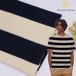High Quality And Fashionable Healthy Breathable Striped Knit Fabric For T-Shirt for sale