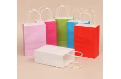 China Custom Logo Printing Reusable Kraft Paper Gift Packaging Bag With Handle supplier