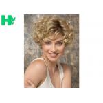 Ladies New Stylish Synthetic Dark Blonde Short No lace Full Hair Wig for sale