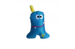 China Bite Resistant Oxford Blue Triangle Sea Monster Pets Plush Toys supplier