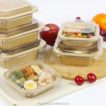 Kraft paper fast food takeaway octagonal customized eco-friendly biodegradable bowl with lid food lunch box for sale