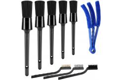 China 9pcs Auto Car Detailing Brush Set For Interior Cleaning supplier