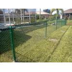 2×25m Black Galvanized Chain Link Fence PVC Coated OEM / ODM Available
