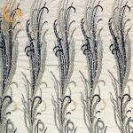 Evening Dress Beaded Lace Fabric With Shining Sequins 135Cm Width for sale
