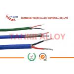 PTFE insulated blue / red thermocouple cable  type JX KX EX with superfine bare wire conductor for sale