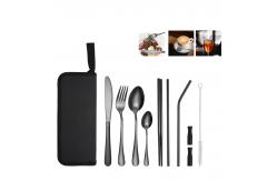 China Lightweight And Reusable Stainless Steel Cutlery Set For Camping 10  Pieces supplier