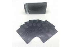 China Black Foil Waterproof Plastic Poker Cards With Silver Foil Tuck Box supplier