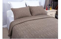 China 100% Linen Cotton Bedspreads And Coverlets Plain Dyed Geometric Embroidered supplier