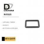 Durable Nickle Free Solid Brass D Rings , Square Gumental Rings For Handbag