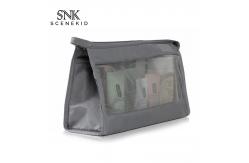 China Eco-Friendly Promotional Zipper Transparent Polyester Mesh Cosmetic Bag supplier