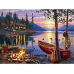 ODM Giant Floor Darrell Bush Canoe Lake Paper Jigsaw Puzzle 1000 Piece for sale