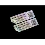 Unique Shaped Qr Code Hologram Stickers Adhesive Holographic Sticker Labels for sale