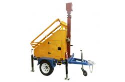 China OEM Solar Panel Mobile Solar Trailer With 6m 7m Manual Telescopic Mast supplier