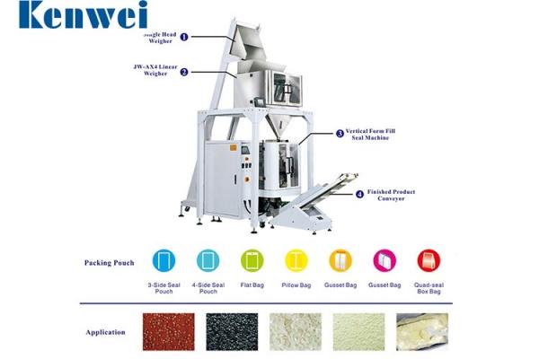 Automatic Linear Weigher Packing Machine 4 Head For Weighing Sugar