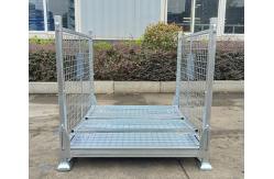 China Welded Metal Stillage Pallet Cage With Mesh Sides And Sheet Steel Base supplier