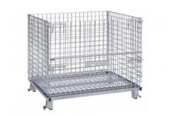 China Metal Cage Storage Wire Mesh Container Stackable Wire Baskets For Warehouse supplier