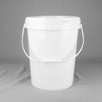 White 4 Gallon Polypropylene Plastic Paint Bucket With Lid for sale