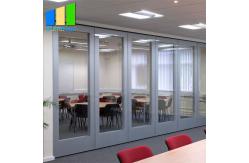 China Wood Movable Partition Walls With Tempered Glass For Conference Room supplier