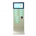 Supermarket Lounge 12 Lockers Cell Phone Charging Station Lockers with Large Advertising Screen for sale