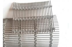 China Rolling Shutters Architectural Wire Mesh with Steel Rod And Cable Rope Wire supplier