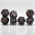 Sound Pearl RPG Metal Hollow Dice Set DND Cisu 16mm Smooth for sale