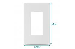 China Rectangular Plastic 1 Gang Wall Plate Screwless Matte Finished supplier