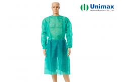 China Elastic Knitted Cuff 16gsm Non Woven Disposable Gown supplier